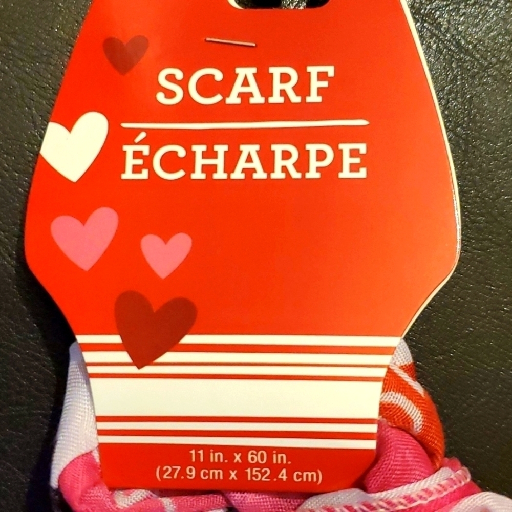 Valentine's Day Themed Fashion Scarves (2 scarves) Red/Pink - Picture 4 of 6